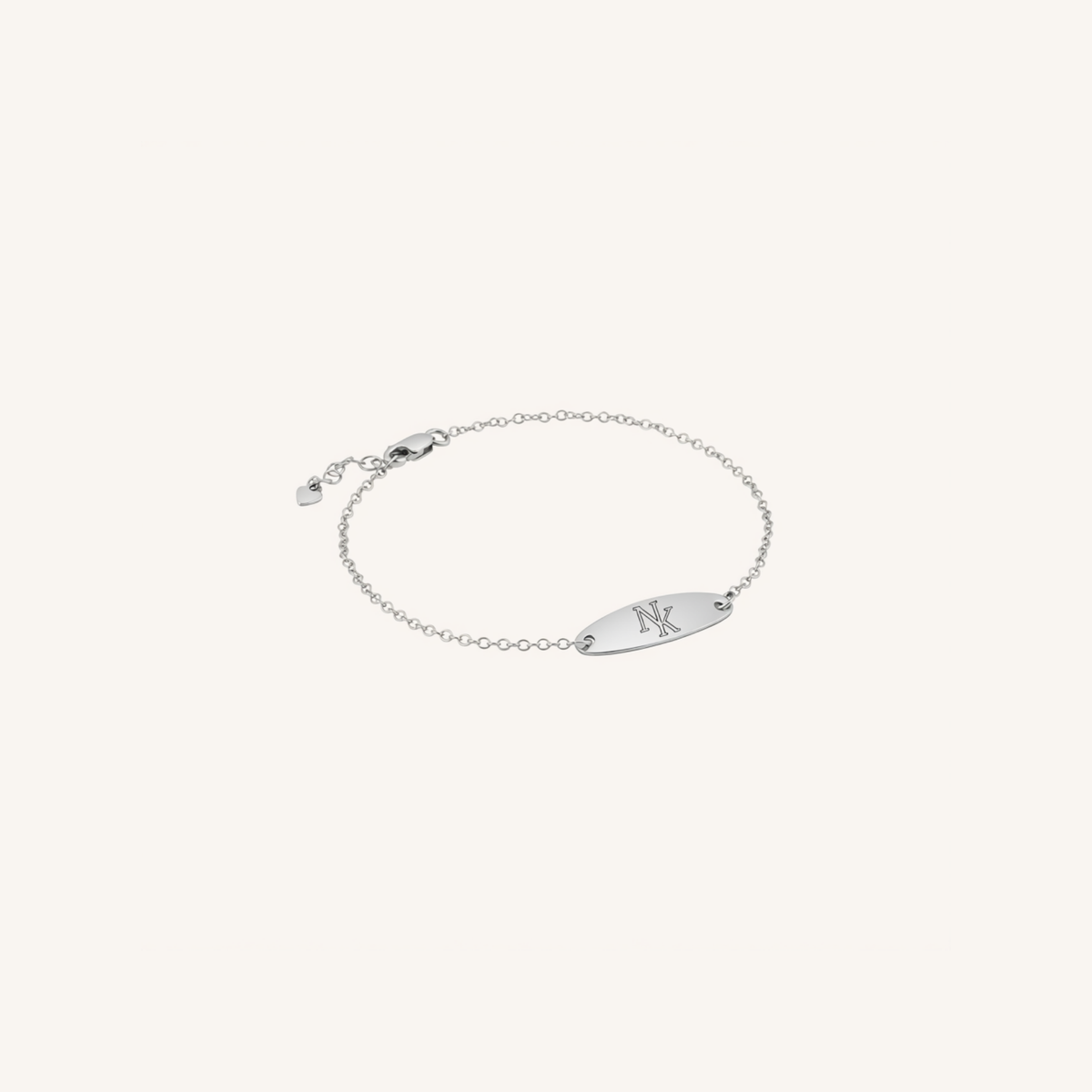 Newcastle Knights Engravable Oval Charm Bracelet - LIMITED EDITION - Silver
