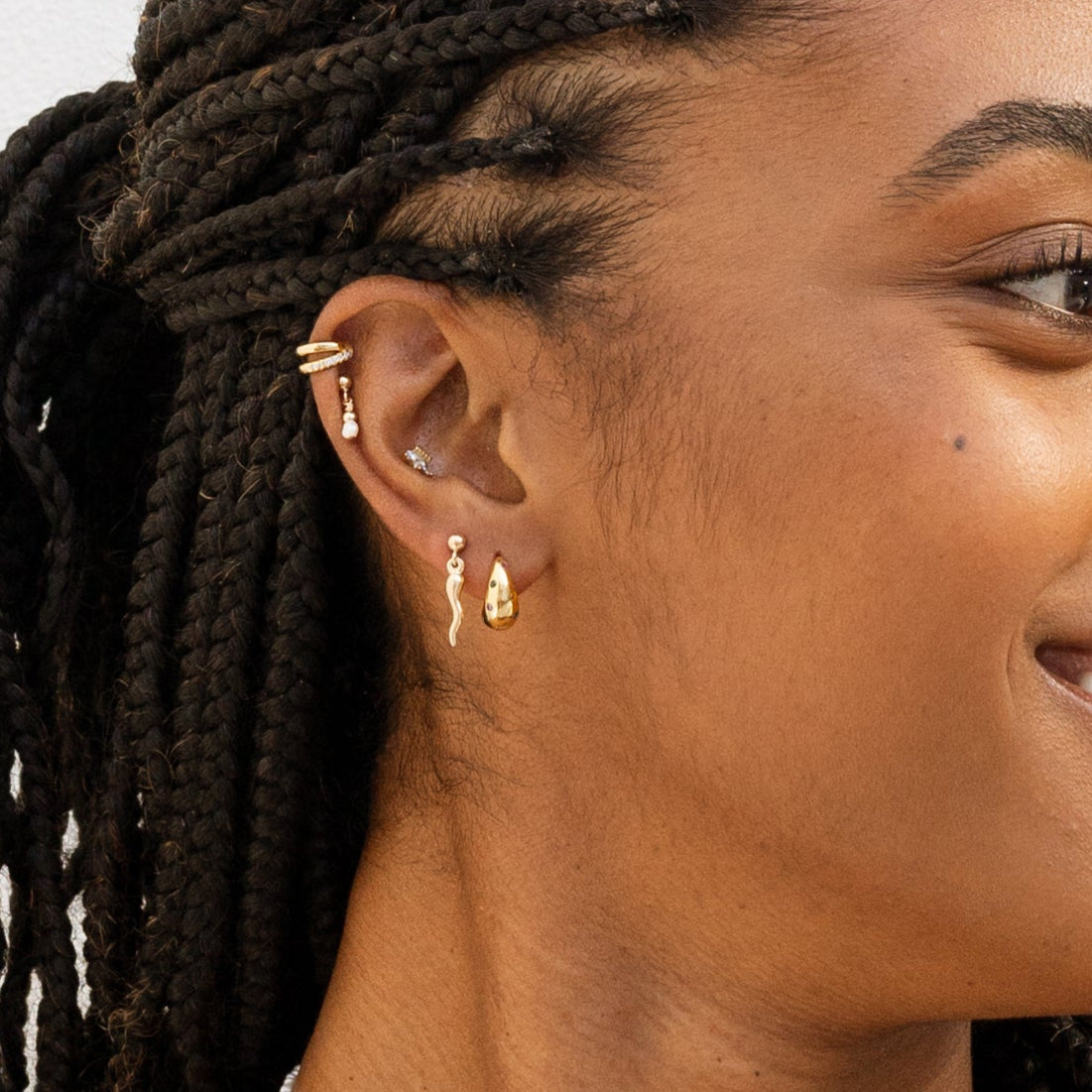 Chilli Drop Stud - Gold