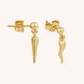 Chilli Drop Earring - Gold