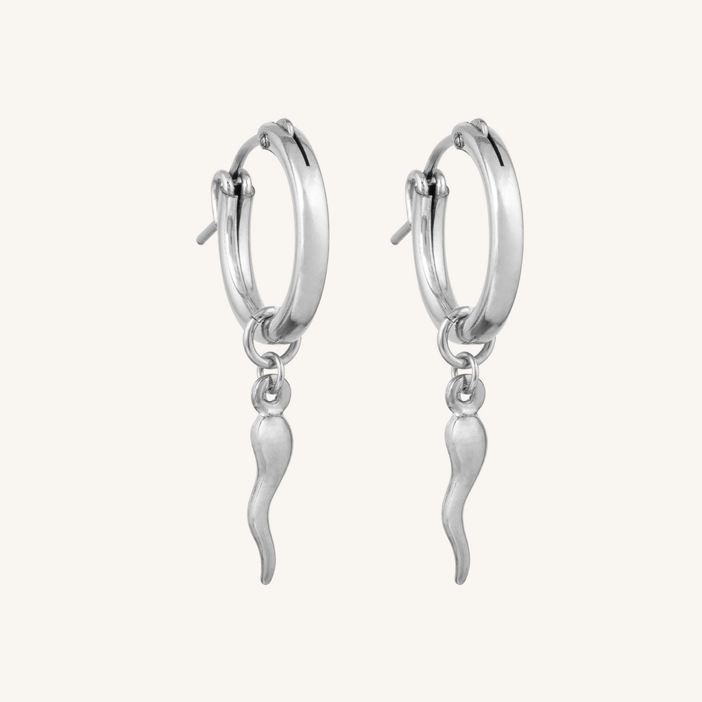 Chilli Hoop Earring - Silver