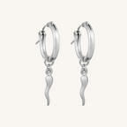 Chilli Hoop Earring - Silver