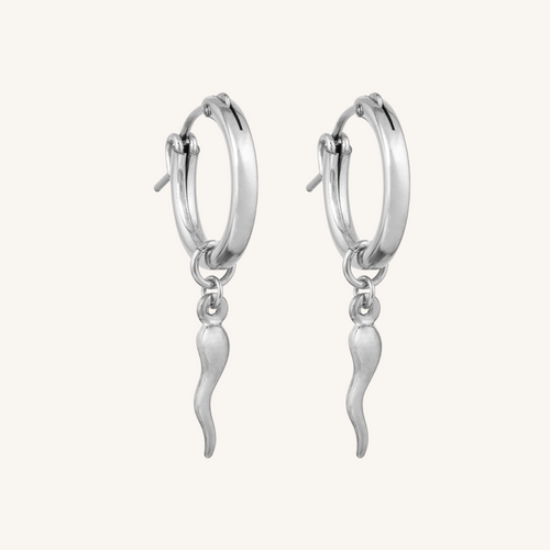 Chilli Hoop Earring - Silver