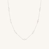 Cleo Freshwater Pearl Necklace - Silver