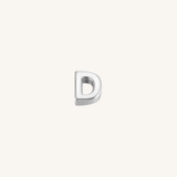 Letter D charm in silver