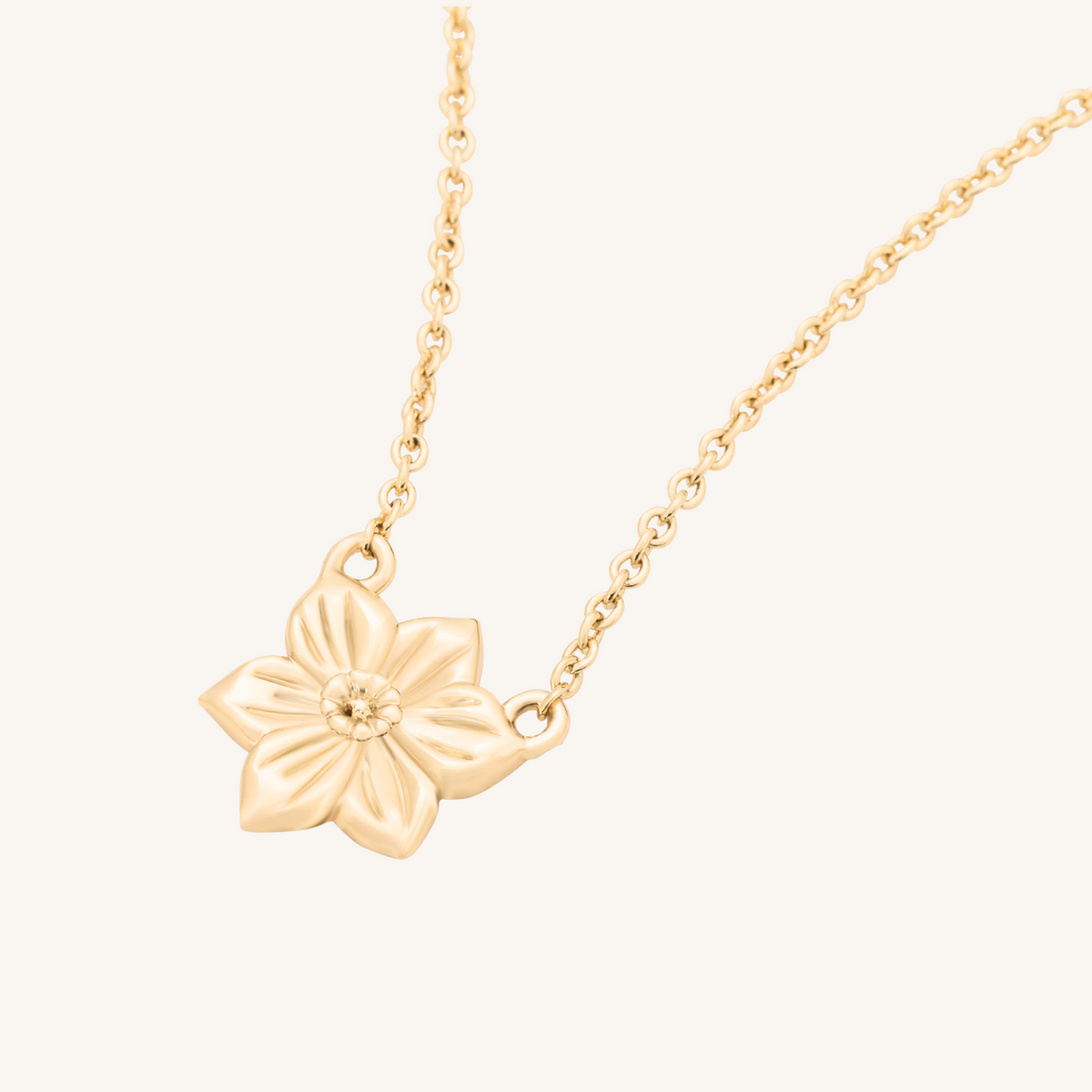 December Birth Flower Necklace | Narcissus - 14k Gold Filled