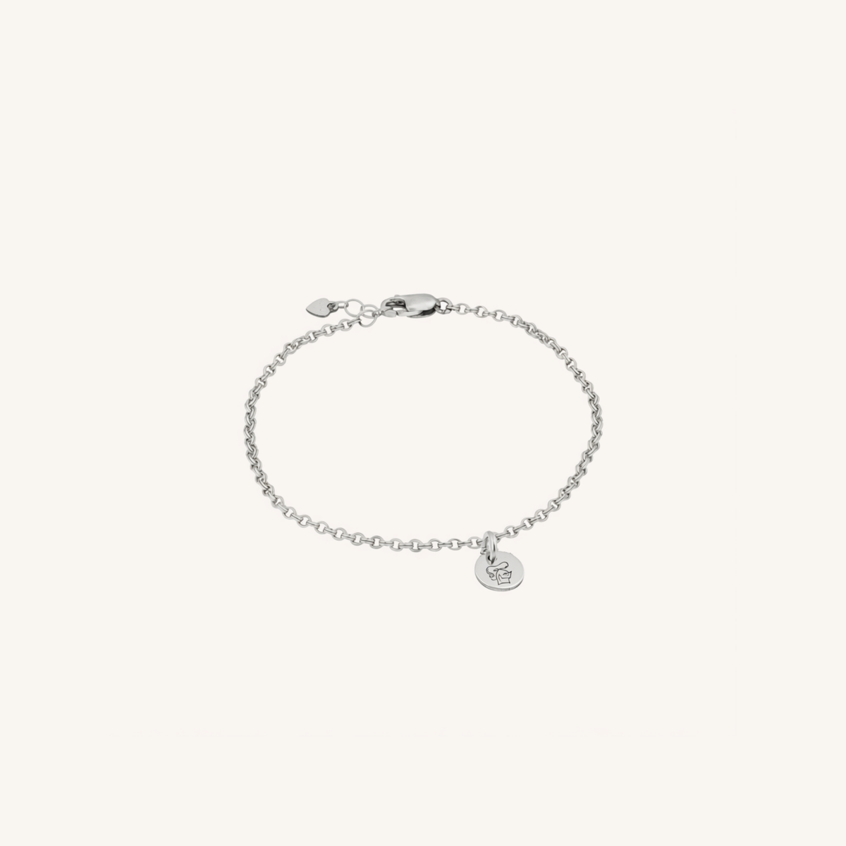 Newcastle Knights Engravable Circle Charm Bracelet - LIMITED EDITION - Silver