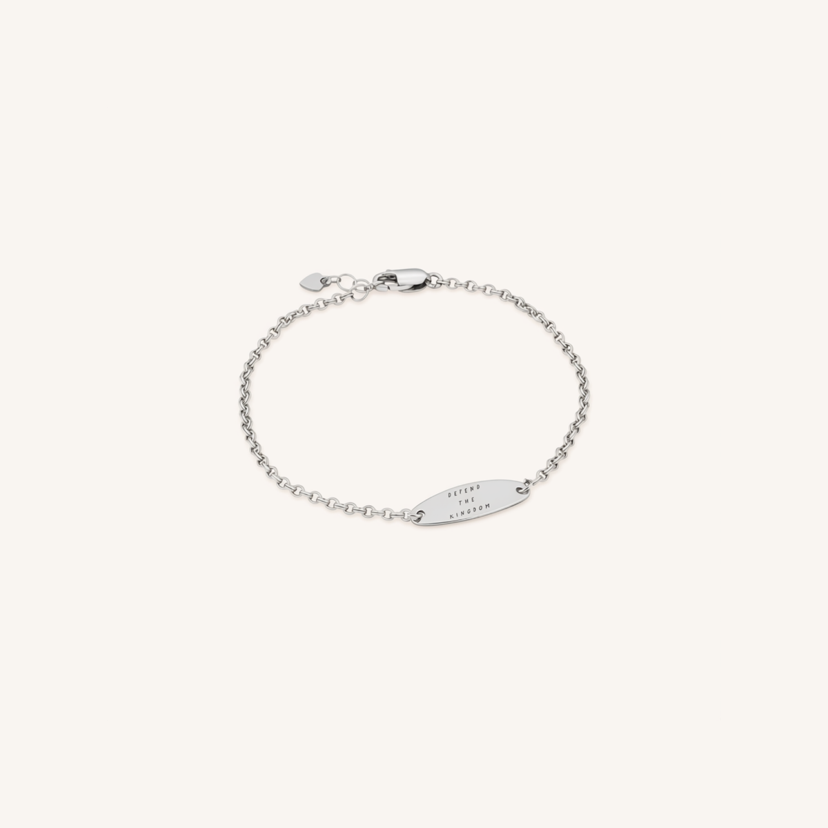 Newcastle Knights Engravable Oval Charm Bracelet - LIMITED EDITION - Silver