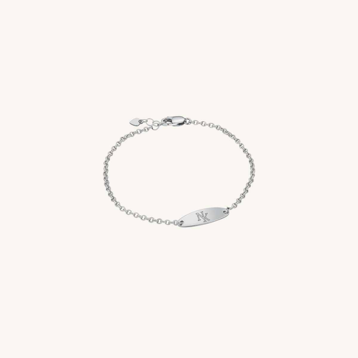 Newcastle Knights Engravable Oval Charm Bracelet - LIMITED EDITION - Silver