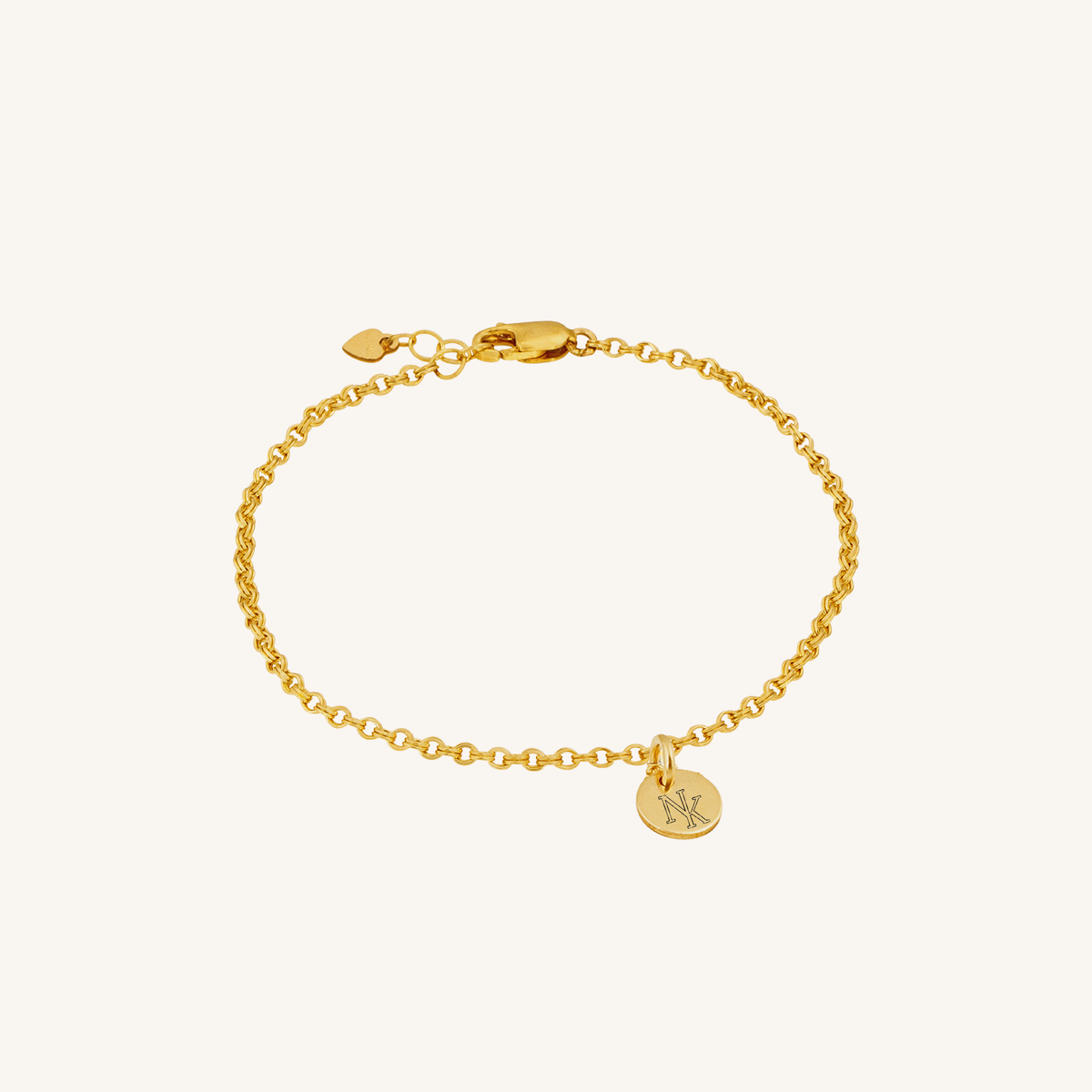 Newcastle Knights Engravable Circle Charm Bracelet - LIMITED EDITION - Gold