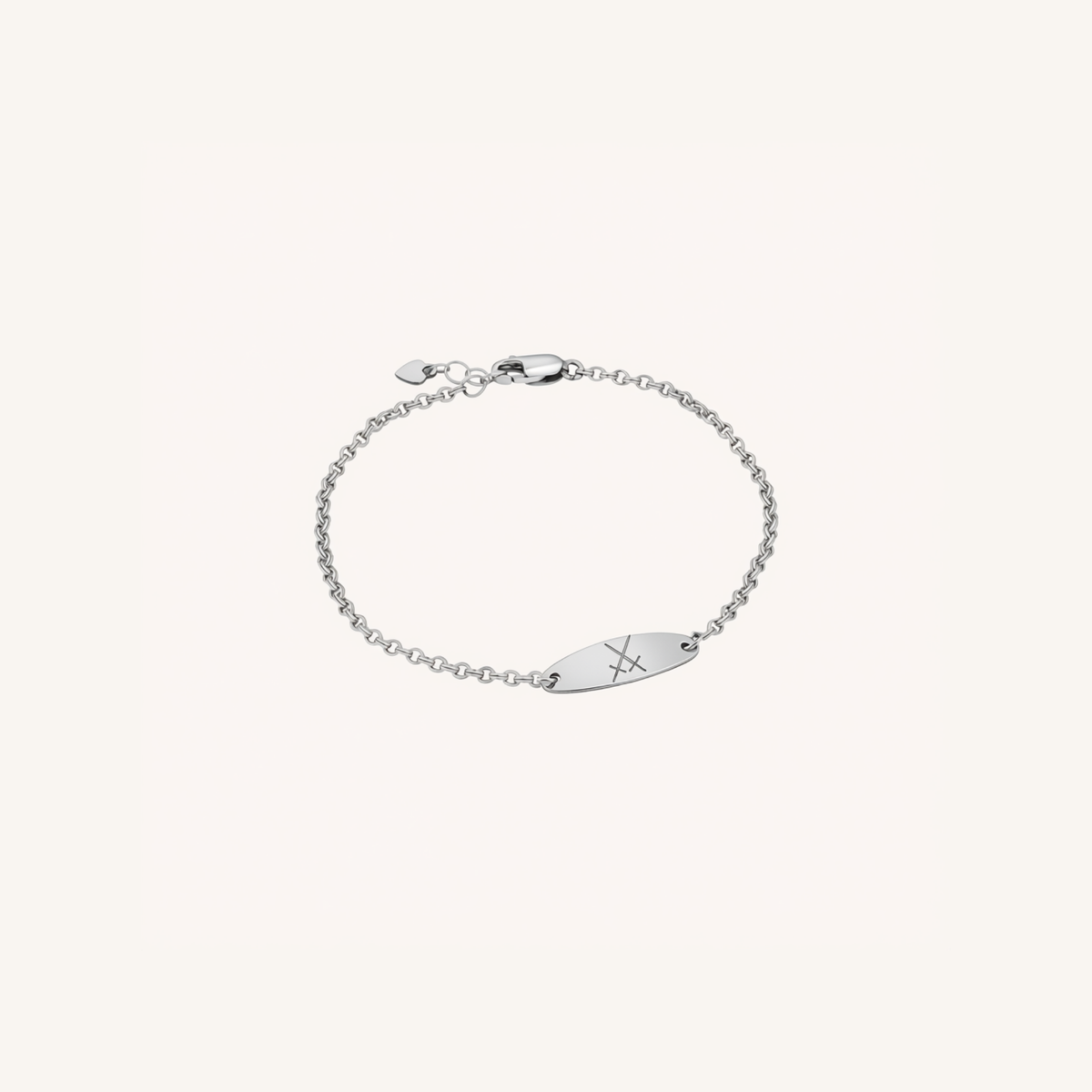 Newcastle Knights Engravable Oval Charm Bracelet - LIMITED EDITION - Silver