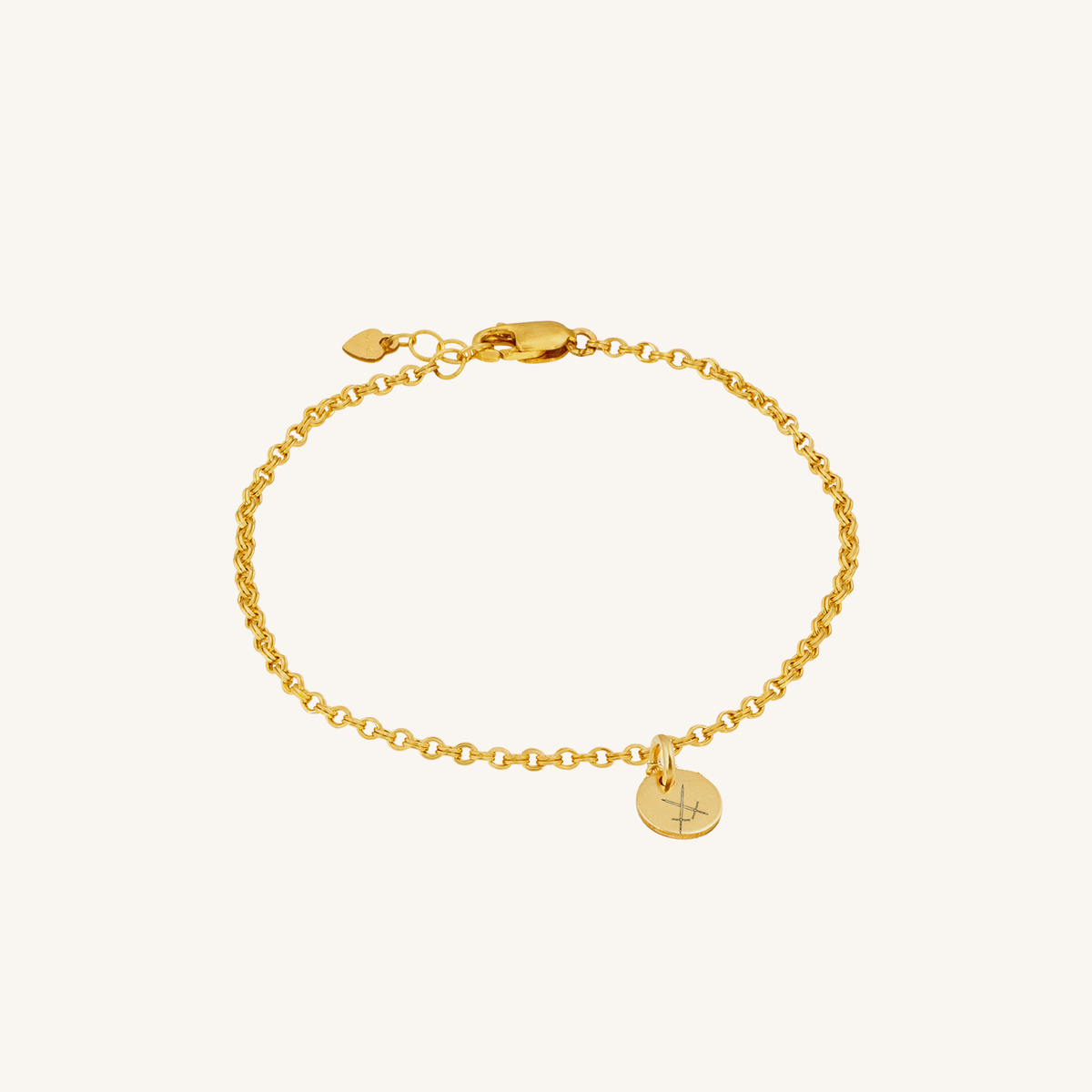 Newcastle Knights Engravable Circle Charm Bracelet - LIMITED EDITION - Gold