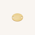 Engravable Connecting Oval Charm - Gold