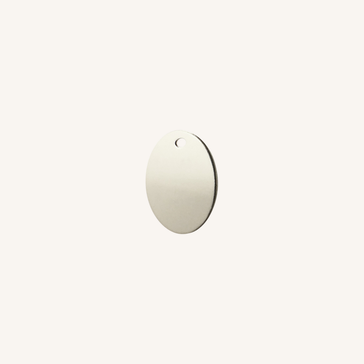 Engravable Oval Charm - Silver