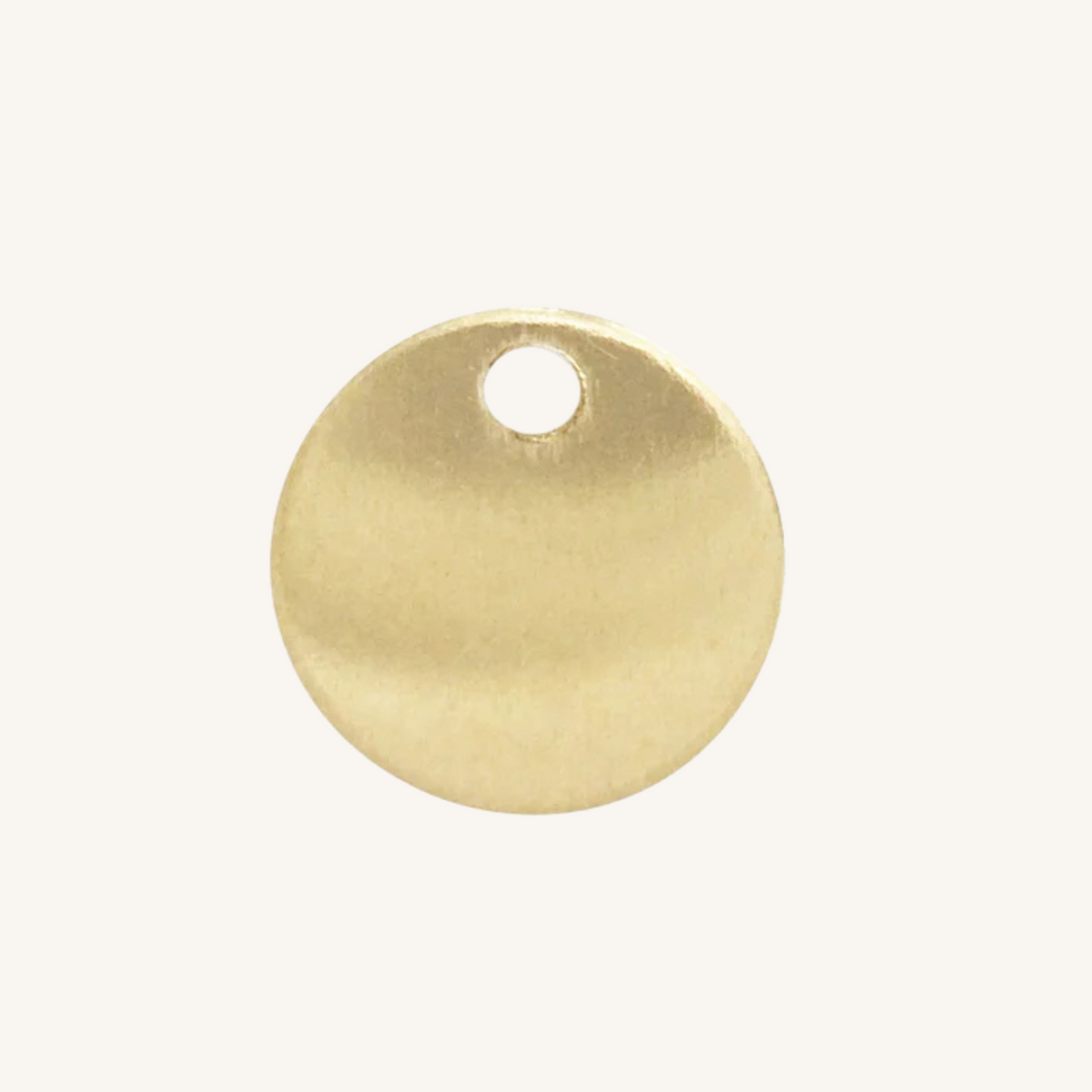 Engravable Circle Charm - Gold