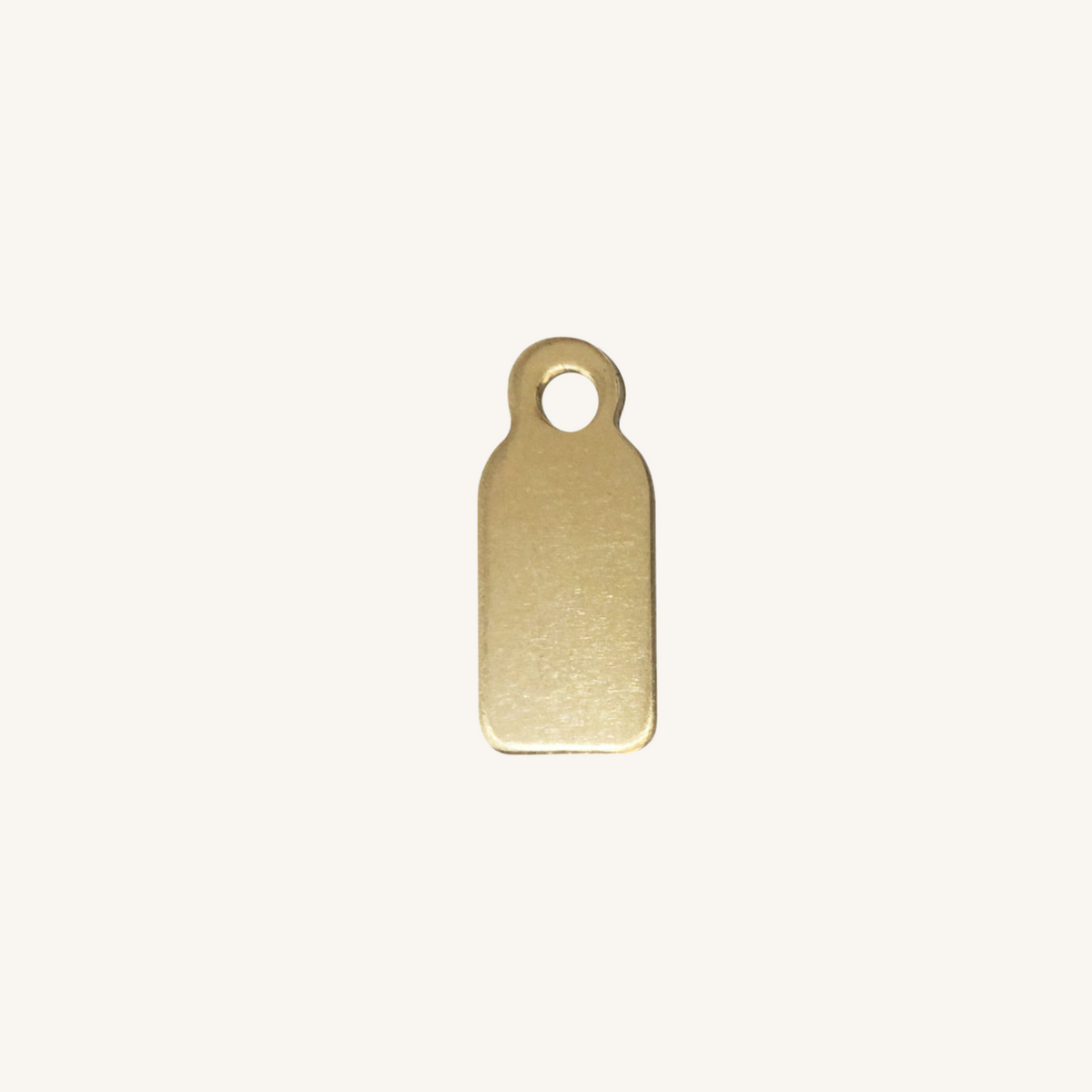 Engravable Rectangle Charm - Gold