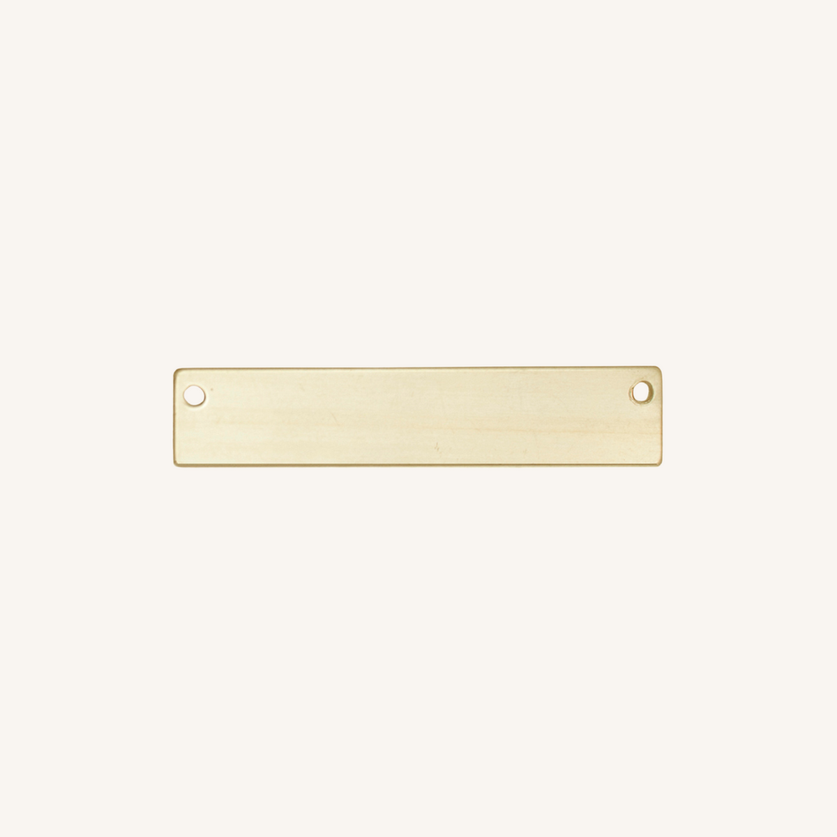 Engravable Horizontal Bar Charm - Gold
