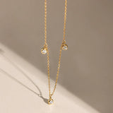 Falling Star Necklace in Silver