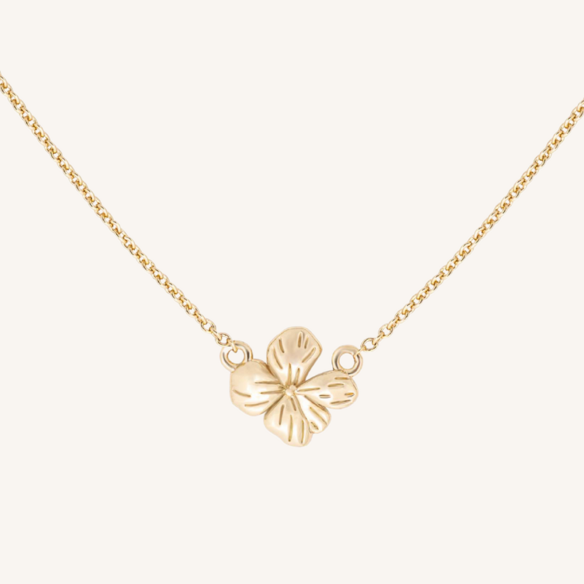 February Birth Flower Necklace | Violet - 14k Gold Filled