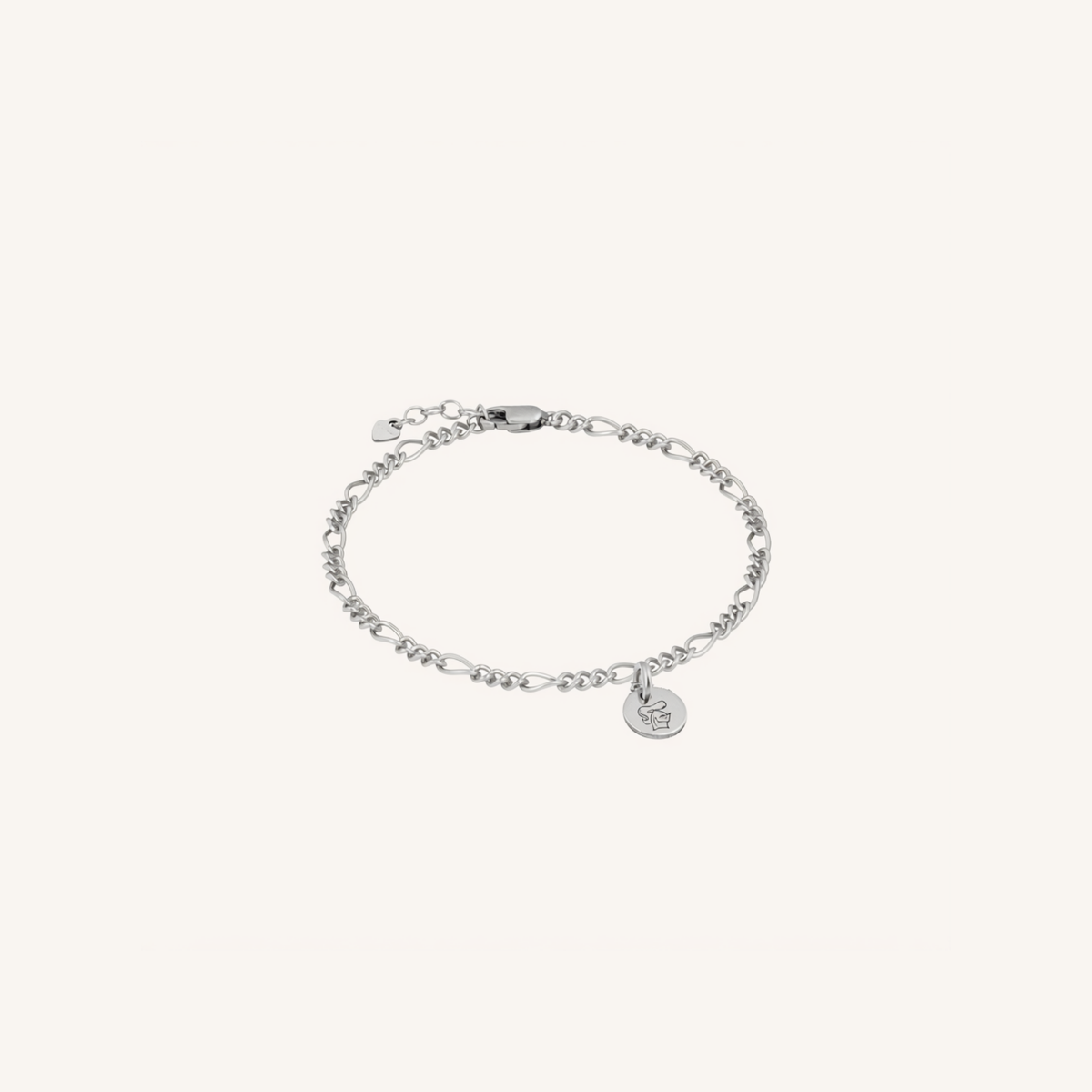 Newcastle Knights Engravable Circle Charm Bracelet - LIMITED EDITION - Silver