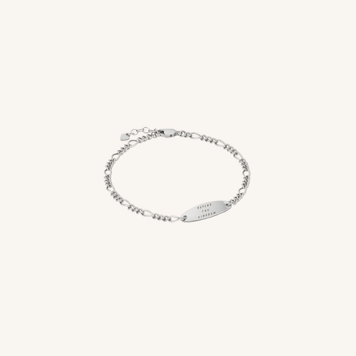Newcastle Knights Engravable Oval Charm Bracelet - LIMITED EDITION - Silver