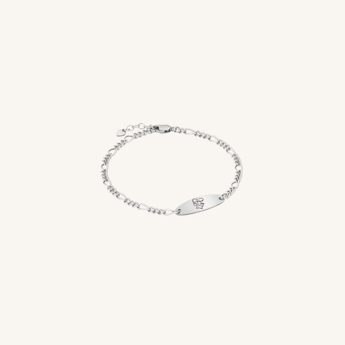 Newcastle Knights Engravable Oval Charm Bracelet - LIMITED EDITION - Silver