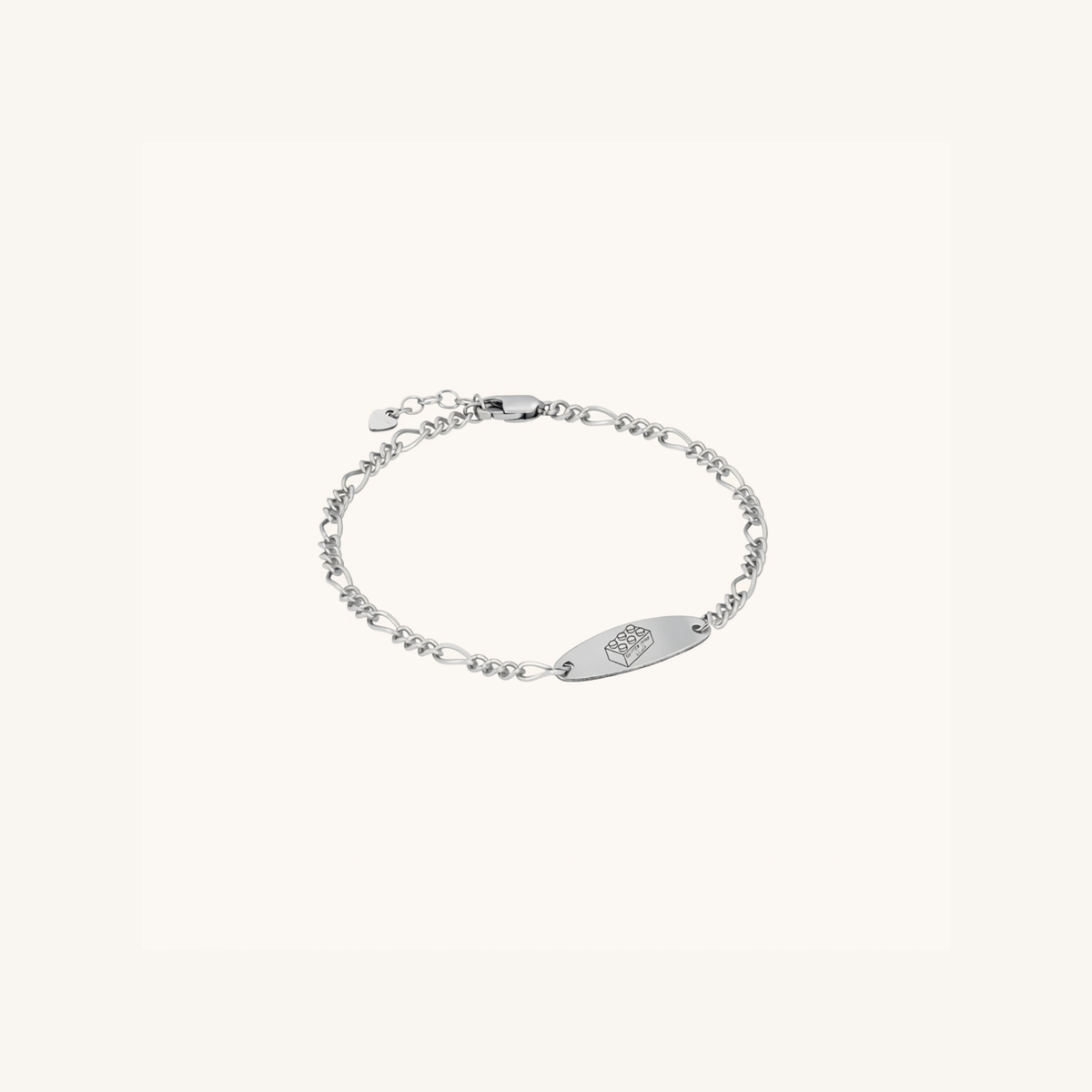 Newcastle Knights Engravable Oval Charm Bracelet - LIMITED EDITION - Silver
