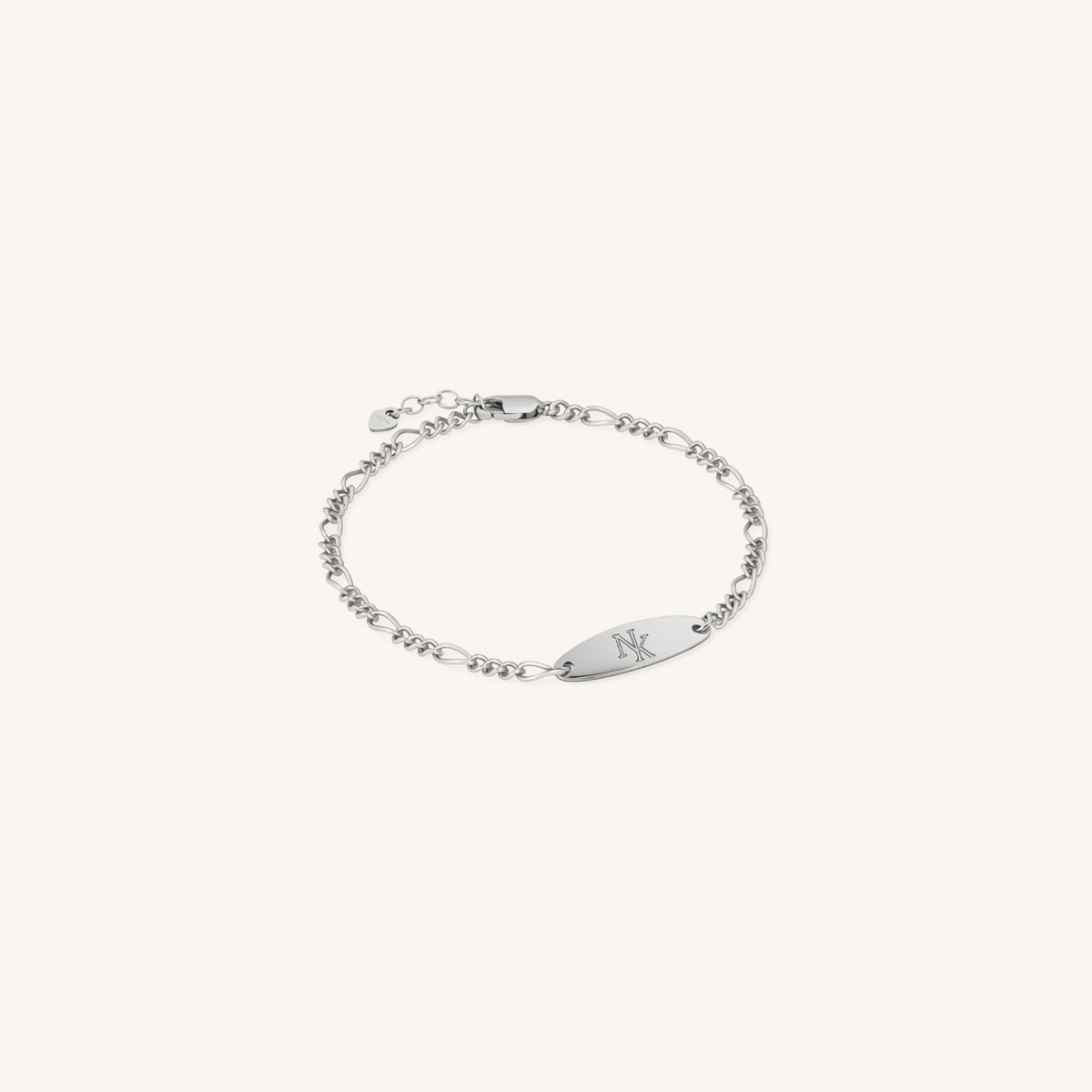 Newcastle Knights Engravable Oval Charm Bracelet - LIMITED EDITION - Silver
