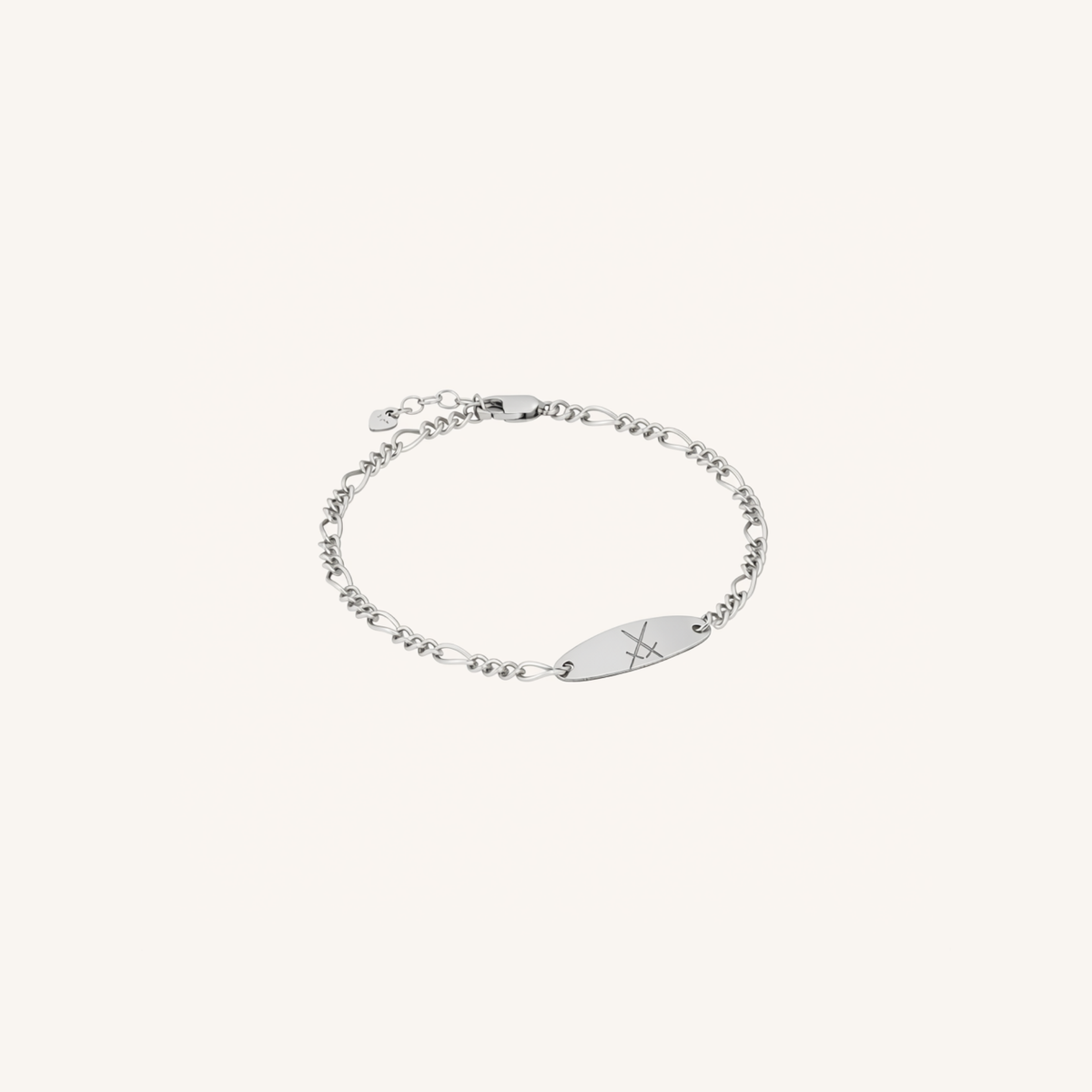Newcastle Knights Engravable Oval Charm Bracelet - LIMITED EDITION - Silver