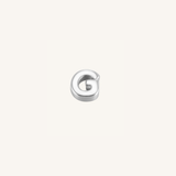 Letter G charm in silver
