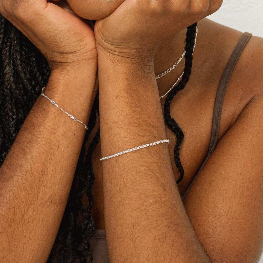 Gia Large Rolo Bracelet - Silver