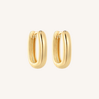 Aston Hoops Thick Gold Earrings - 14k Gold Filled