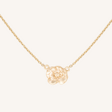 January Birth Flower Necklace  - Carnation - 14k Gold Filled
