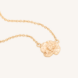 January Birth Flower Necklace  - Carnation - 14k Gold Filled