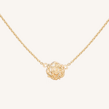 June Birth Flower Necklace  - Rose - 14k Gold Filled