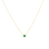 Lara Malachite Necklace - Rose Gold