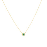 Lara Malachite Necklace - Silver