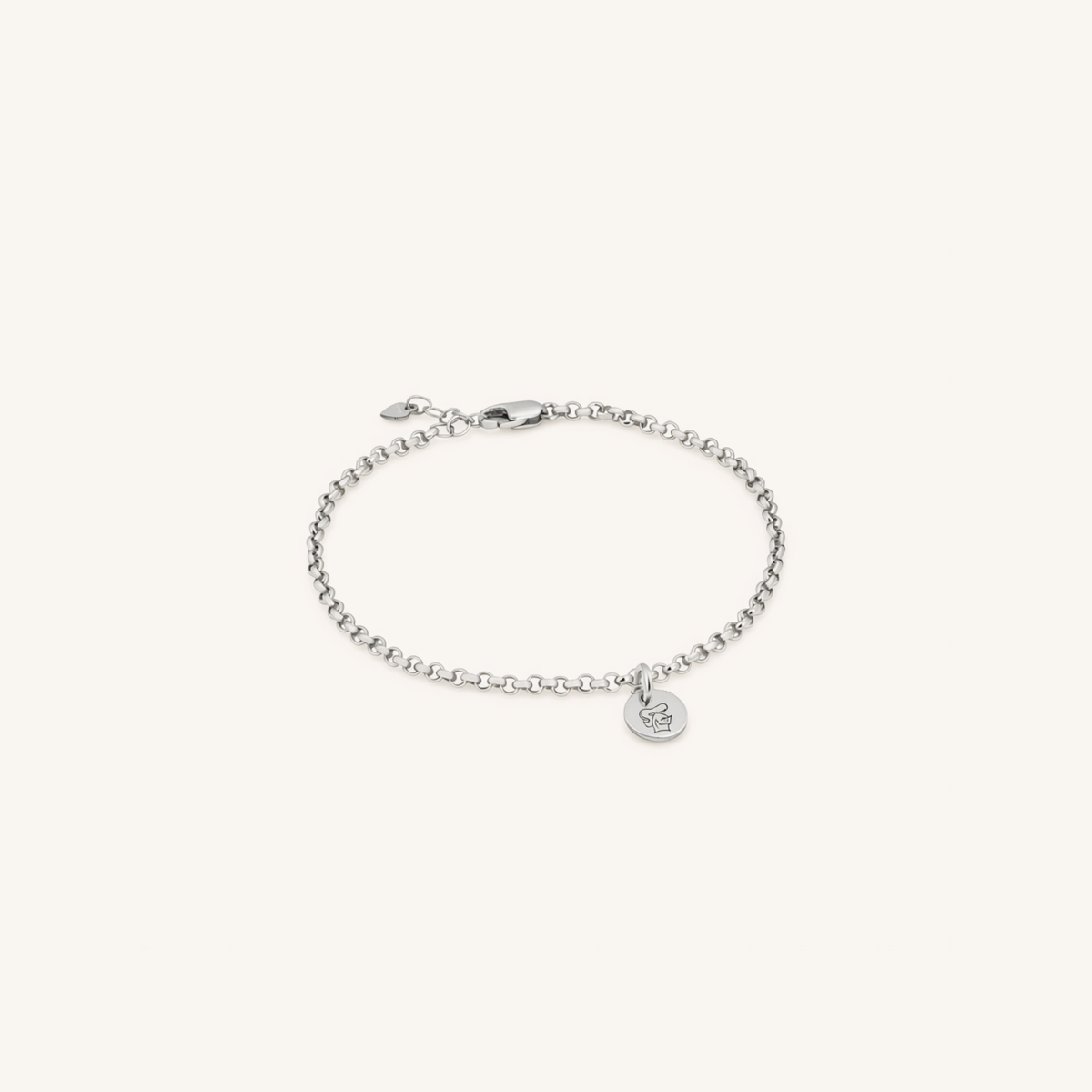 Newcastle Knights Engravable Circle Charm Bracelet - LIMITED EDITION - Silver