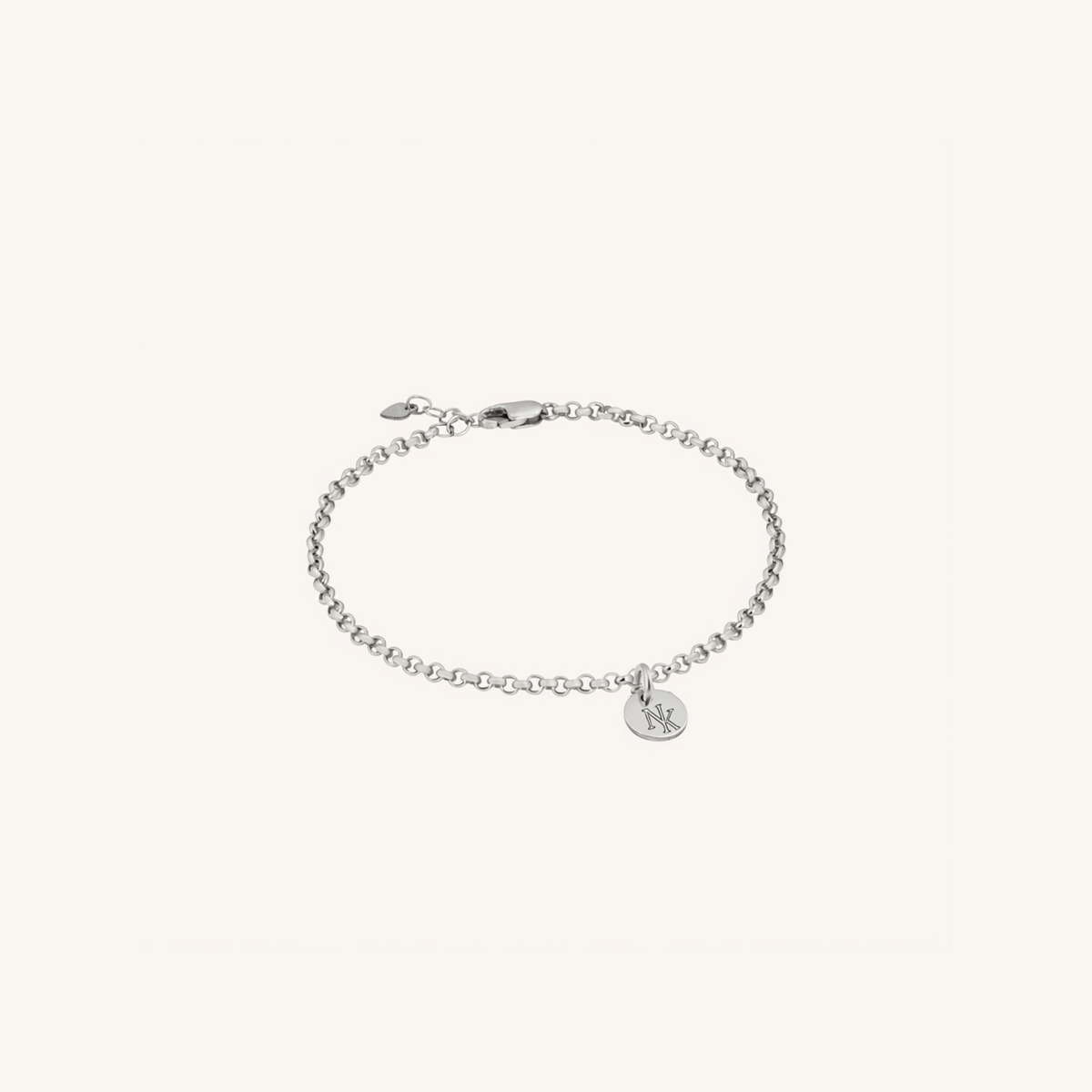 Newcastle Knights Engravable Circle Charm Bracelet - LIMITED EDITION - Silver