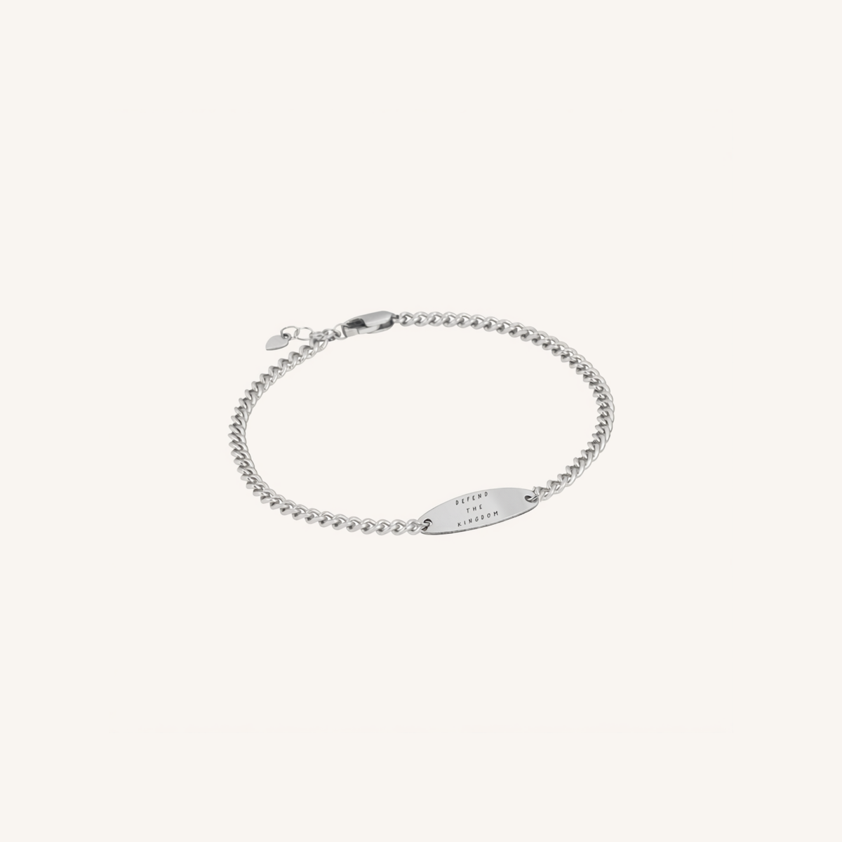 Newcastle Knights Engravable Oval Charm Bracelet - LIMITED EDITION - Silver