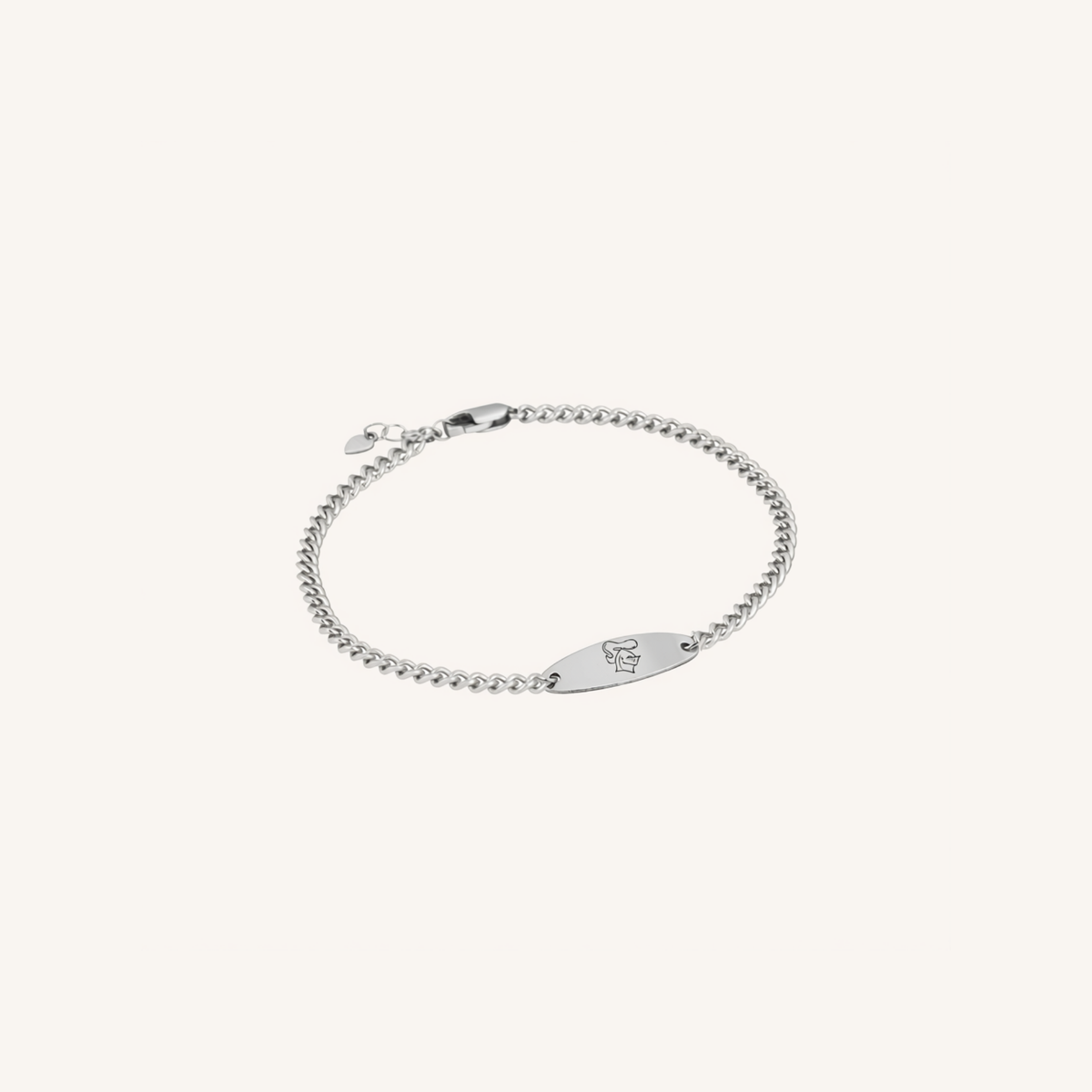 Newcastle Knights Engravable Oval Charm Bracelet - LIMITED EDITION - Silver