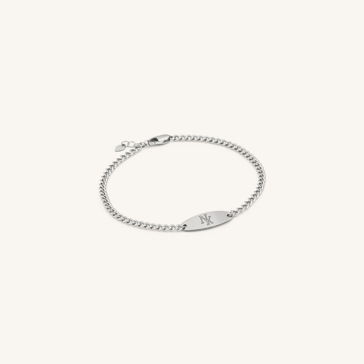 Newcastle Knights Engravable Oval Charm Bracelet - LIMITED EDITION - Silver