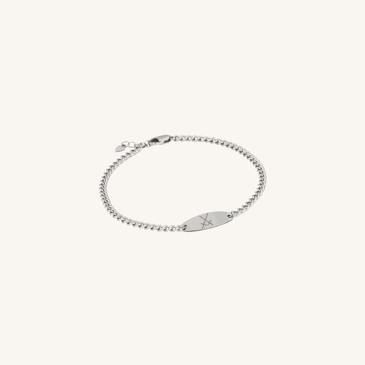 Newcastle Knights Engravable Oval Charm Bracelet - LIMITED EDITION - Silver