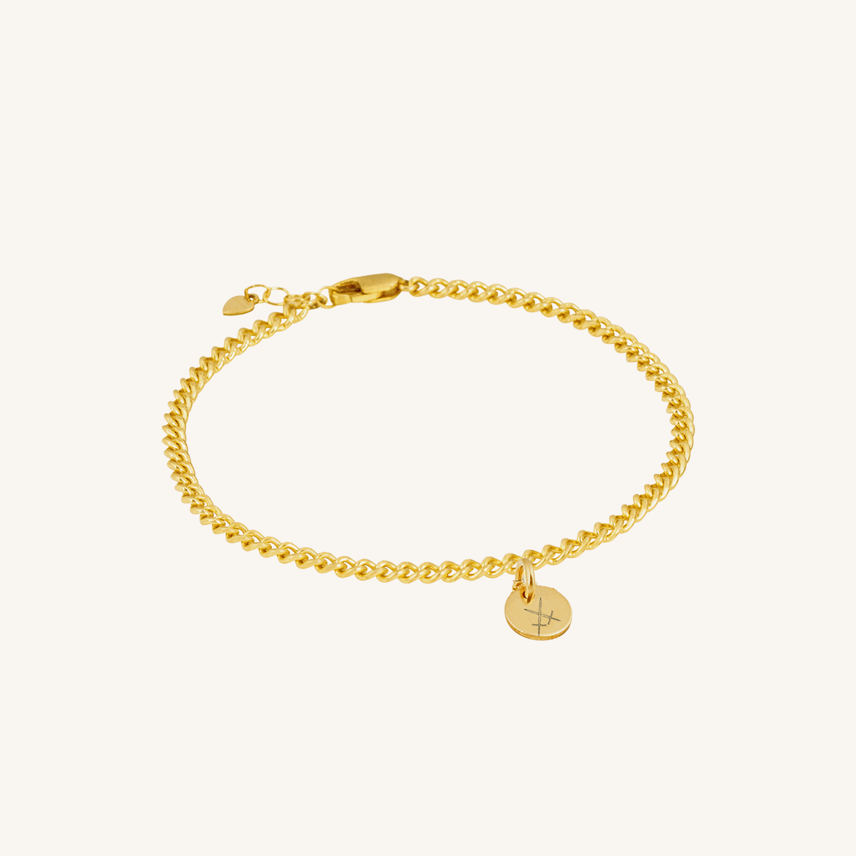 Newcastle Knights Engravable Circle Charm Bracelet - LIMITED EDITION - Gold