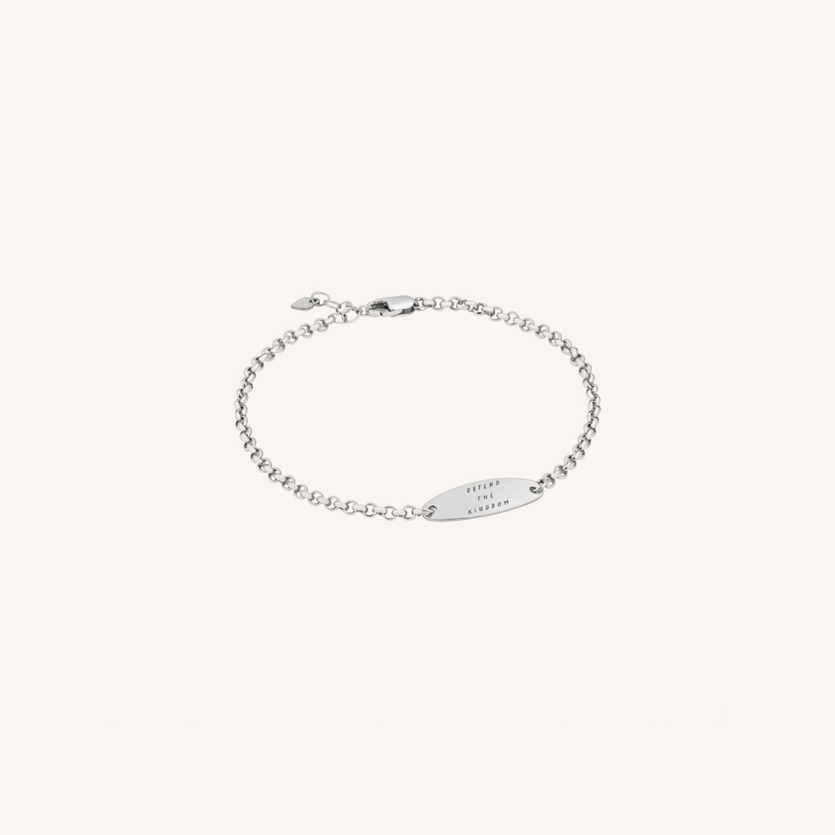 Newcastle Knights Engravable Oval Charm Bracelet - LIMITED EDITION - Silver