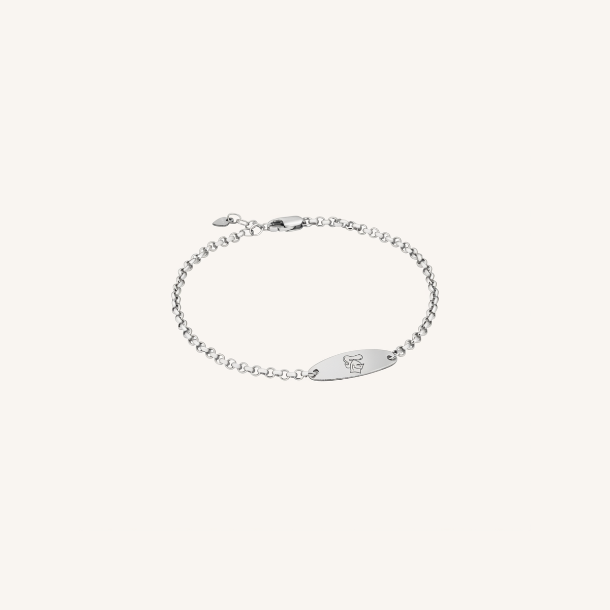 Newcastle Knights Engravable Oval Charm Bracelet - LIMITED EDITION - Silver