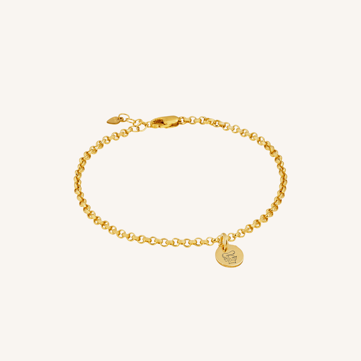 Newcastle Knights Engravable Circle Charm Bracelet - LIMITED EDITION - Gold