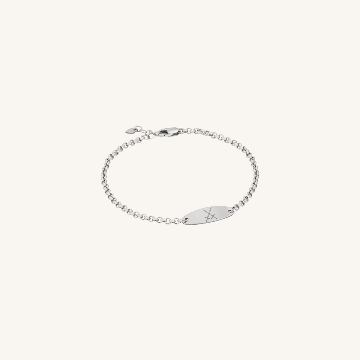 Newcastle Knights Engravable Oval Charm Bracelet - LIMITED EDITION - Silver
