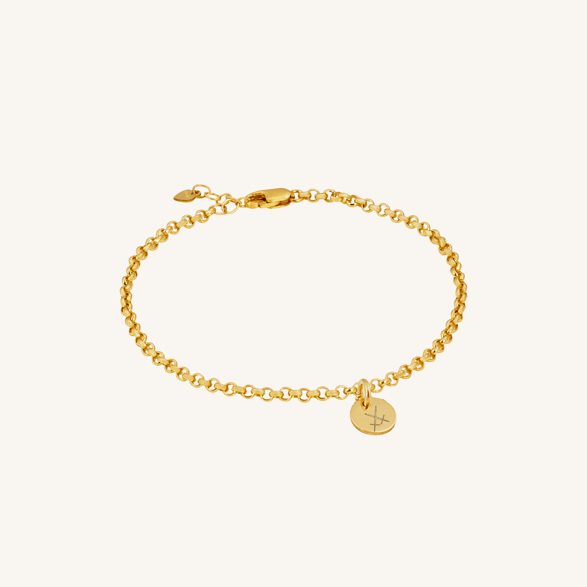 Newcastle Knights Engravable Circle Charm Bracelet - LIMITED EDITION - Gold