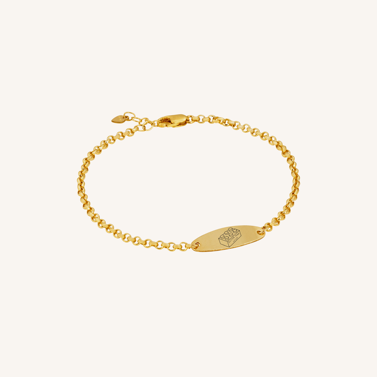 Newcastle Knights Engravable Oval Charm Bracelet - LIMITED EDITION - Gold