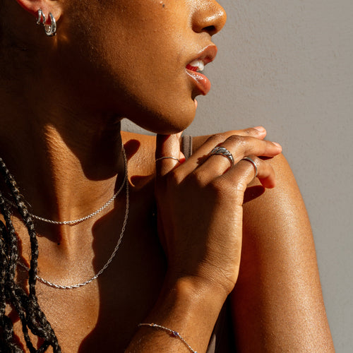 Athena Rope Necklace - Silver